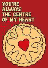 Cute Jammie Dodger Anniversary Card / Valentines Day Card - You're Always The Centre Of My Heart created by Designer By Lockdown