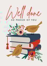well done bird Congratulations Card 18077 created by Graphic Factory