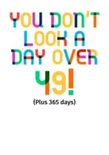 50 fifty Birthday Card 19295 created by POP FIZZ