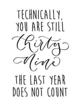 40th Birthday card created by The Amyverse