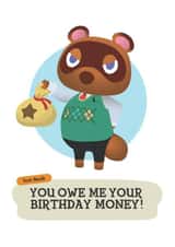 Animal crossing Gamer Birthday Card 13156 created by Big Kid