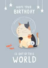 Cat Funny Birthday Card 19346 created by Pilea Press