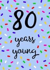 80 80th Birthday Card 15970 created by Pippin Prints