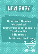 baby boy New Baby Card 17923 created by Jenny Bowman
