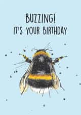 bee splatterworks Birthday Card 13897 created by Splatterworks