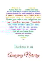 amazing nursery Thank You Card 10814 created by Unique Word Designs