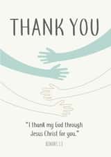 Thank you Christian Thank You Card 16750 created by Christian Gift Store
