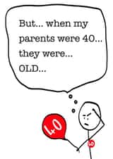 When my parents were 40 40th birthday card created by Claire.Made.This