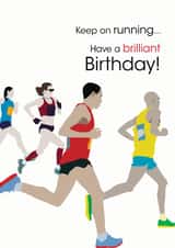 Marathon Race Birthday Card 19202 created by Jackie Ponwaye Design