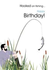 Classic Birthday Card - For Him - Fishing created by Jackie Ponwaye Design