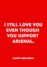 arsenal football Birthday Card 11196 created by Offside Cards