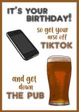 tik tok tiktok Birthday Card 19633 created by Memetallica