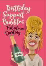 Patsy Ab Fab funny birthday card for her created by The Supermodels