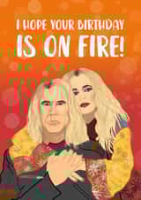 eurovision on fire Birthday Card 4153 created by The Cake Thief