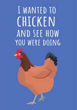 chicken check in Just because Card 17336 created by Haydn Pole