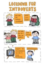 introverts lockdown Birthday Card 44490 created by Cartoons by Natasha