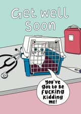 Get Well Soon created by Sweary Cats by Leaf Lane Studio