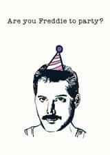 Freddie Mercury Birthday Card - Queen Birthday Card created by Hattybones