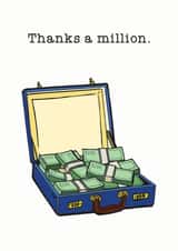 Thank You Card - Funny - Millionaire created by Hattybones
