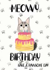 Cat Birthday Card 38834 created by Willow and Tweet Designs