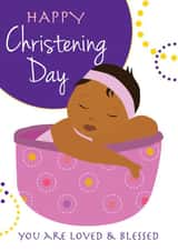 christening baby girl Christening Card 19078 created by Leanne Creative