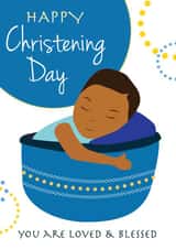 baby boy christening Christening Card 19079 created by Leanne Creative