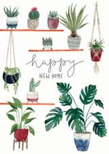 Pretty Trendy House Plants New Home Card - Hanging Plants - Happy New Home created by Bramble Designs