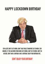 lockdown boris johnson Birthday Card 42659 created by SVHIllustration