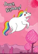 unicorn magical Birthday Card 19608 created by Memeow Gifts
