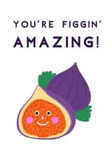 fig funny Thank You Card 17608 created by crystal chou