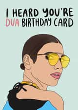 Dua Lipa Funny Birthday Card created by Studio Yelle