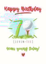 Seven-tee 70th birthday card created by Little Cat Creates