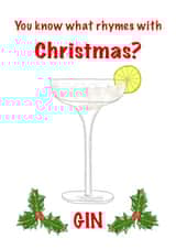 Gin funny Christmas Card 15497 created by suzcreate