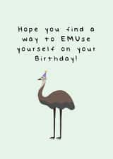 emu bird Birthday Card 19527 created by Fifi Designs