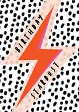 stardust bowie Birthday Card 16564 created by Poppy Jane Prints