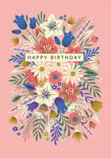 floral simple Birthday Card 19708 created by Dalia Clark Design