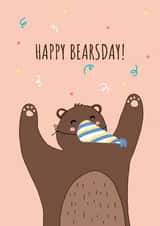 bear pun Birthday Card 16112 created by Fly high art
