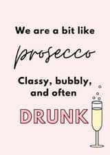 Prosecco inspired card created by Samuel Breeze