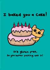 Funny Gluten Free Birthday Card created by Innabox
