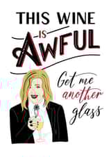 Awful wine Schitt's creek card created by rachels_type