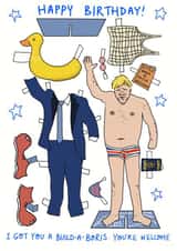 Buid a Boris birthday card created by Rosie Johnson Illustrates