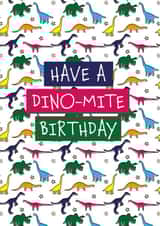 dinosaur dinomite Birthday Card 19358 created by Daisy Jo Design