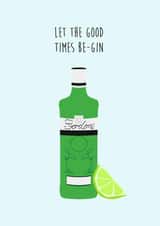 gin alcohol Birthday Card 17213 created by MJB Design