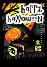 Halloween pumpkin Card 19858 created by Milport Studios