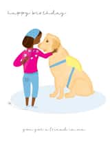 illustration guide dog Birthday Card 19859 created by Milport Studios