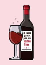 In wine years birthday card created by DesignGal