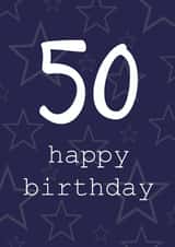 fifty 50 Birthday Card 15983 created by Pippin Prints