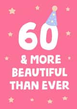Lovely 60th birthday card to make someone smile. created by tea please