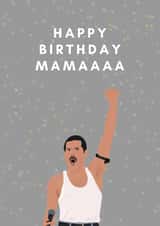 Queen Freddie Mercury card - Happy Birthday Mum created by TEA Designs