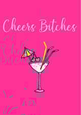 Cocktail birthday card created by Jemma Louise UK